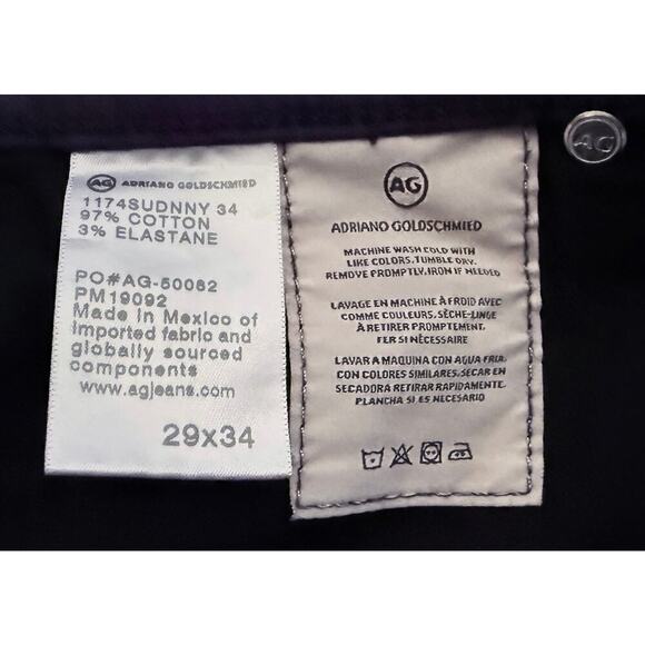 AG Adriano Goldschmied Men's The Graduate Tailored Leg Sueded Stretch Sateen NWT - Picture 10 of 11